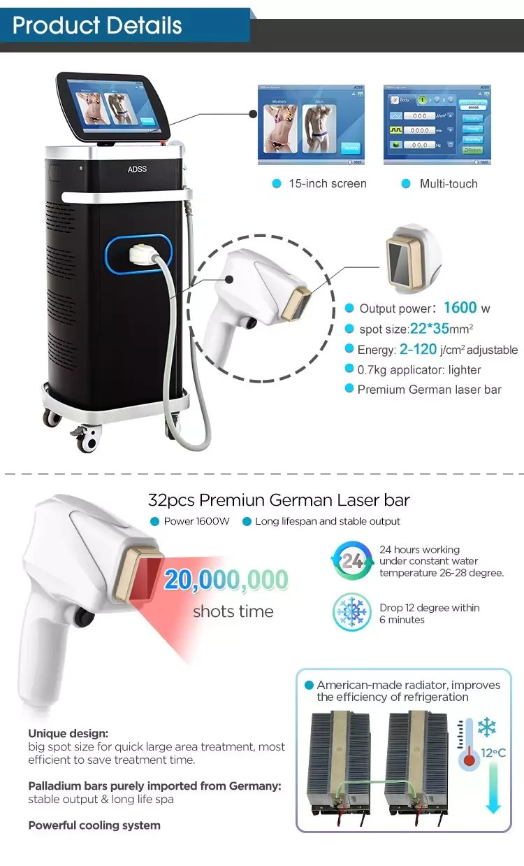 808nm Diode Laser Hair Removal System - ADSS Laser